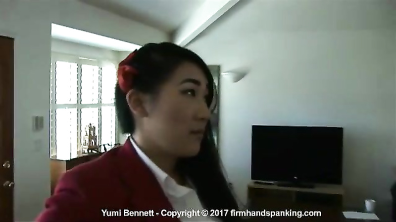 Yumi spanked in her Private School